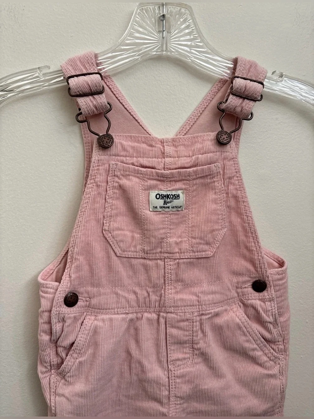 OshKosh B'gosh Blush Pink Corduroy Overalls
